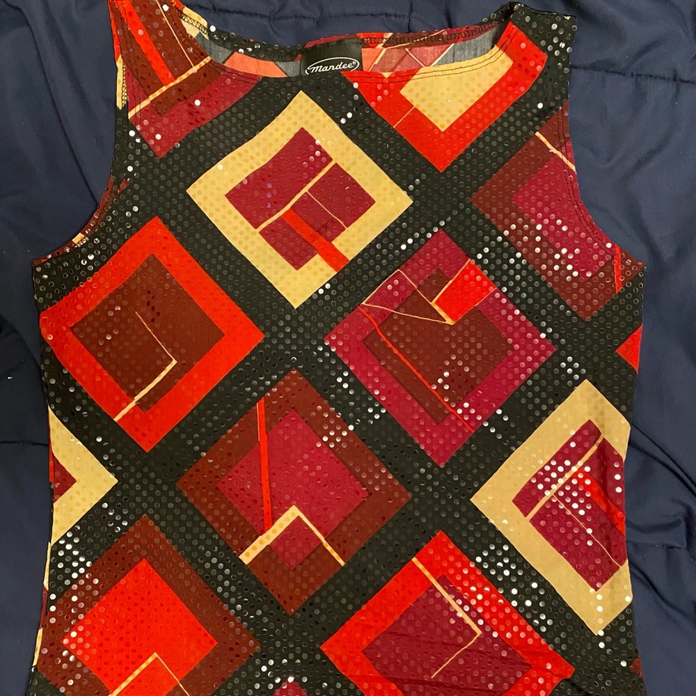 Sequined sleeveless top